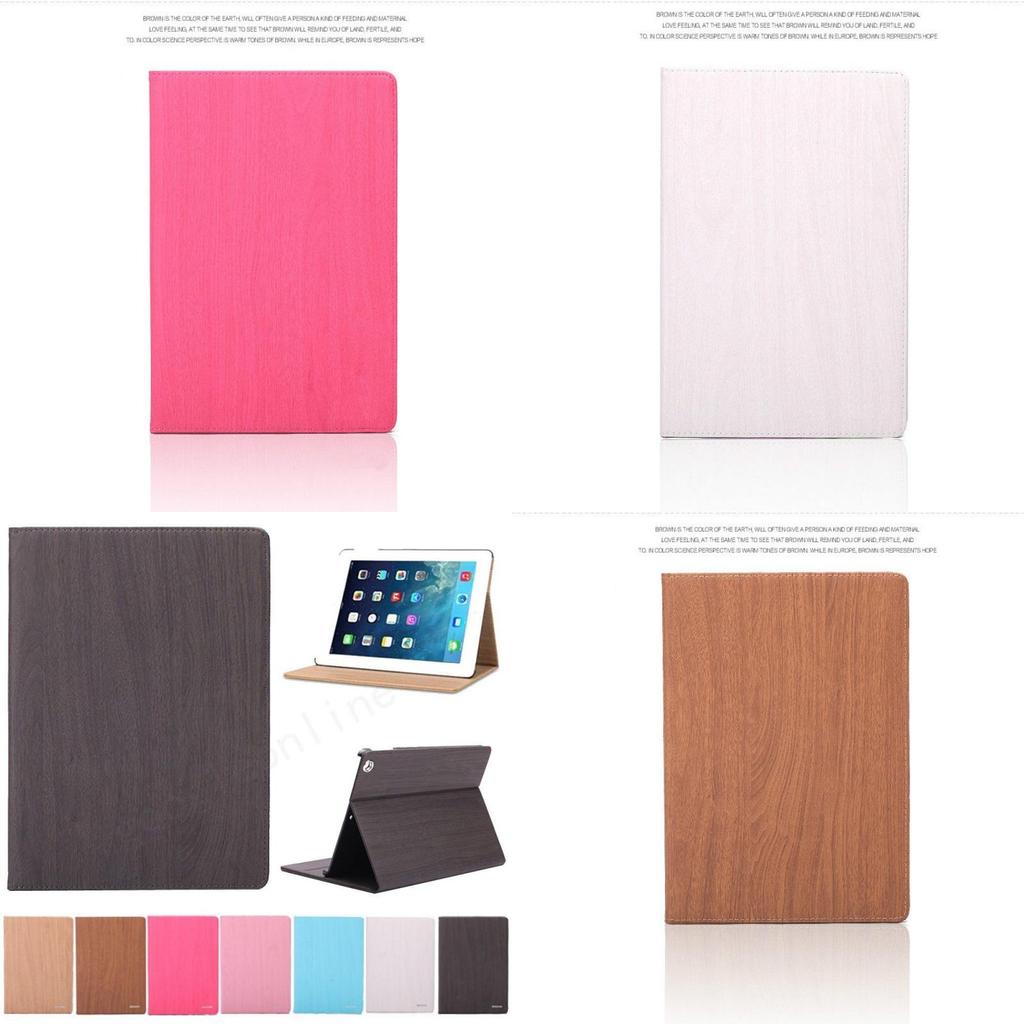 Premium Holzmaserung Smart Wake Sleep Ständer Flip Case Hülle für Apple iPad 2/3/4 Air Mini mit zeitlosem Retro-Design