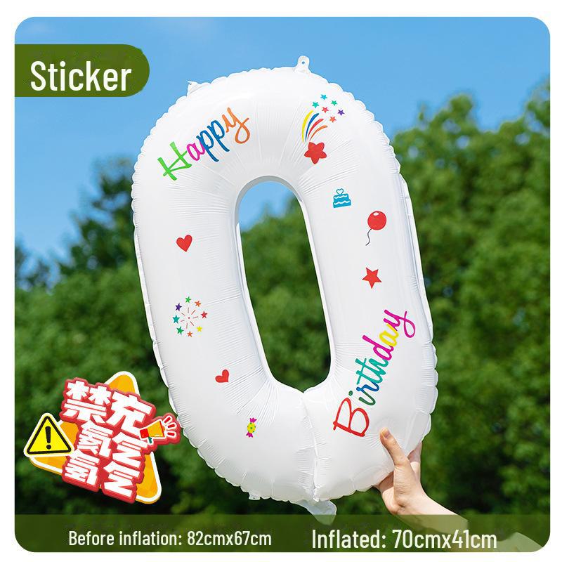 1st Birthday Balloon Cake Scene Decoration for Baby, Boys & Girls – Party Photo Props