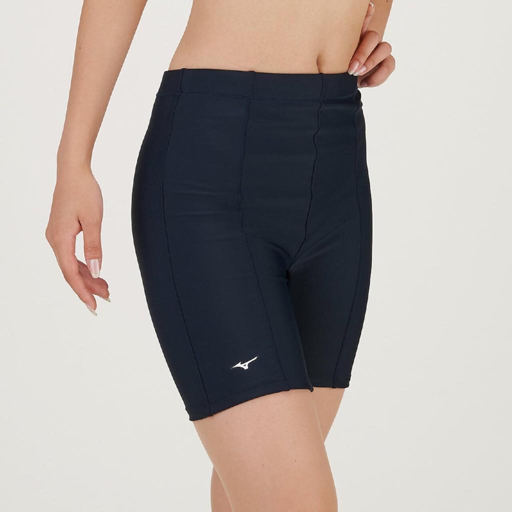 MIZUNO Fitness Leggings L Women's Swimsuit, (3/4 Length), N2JB0370, Color Navy, Size