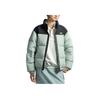 Vans Color Block Design Stand Collar Soft Comfortable Long Sleeve Down Jacket Unisex Outerwear Gray-Green VN000P30ZRT