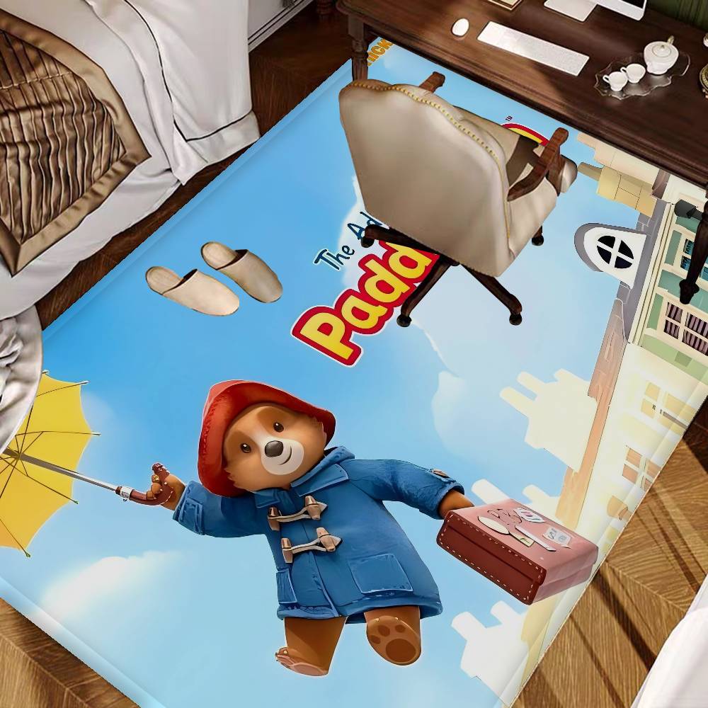 P-Paddington Bear Bathroom Mat INS Style Soft Bedroom Floor House Laundry Room Mat Anti-skid Welcome Doormat