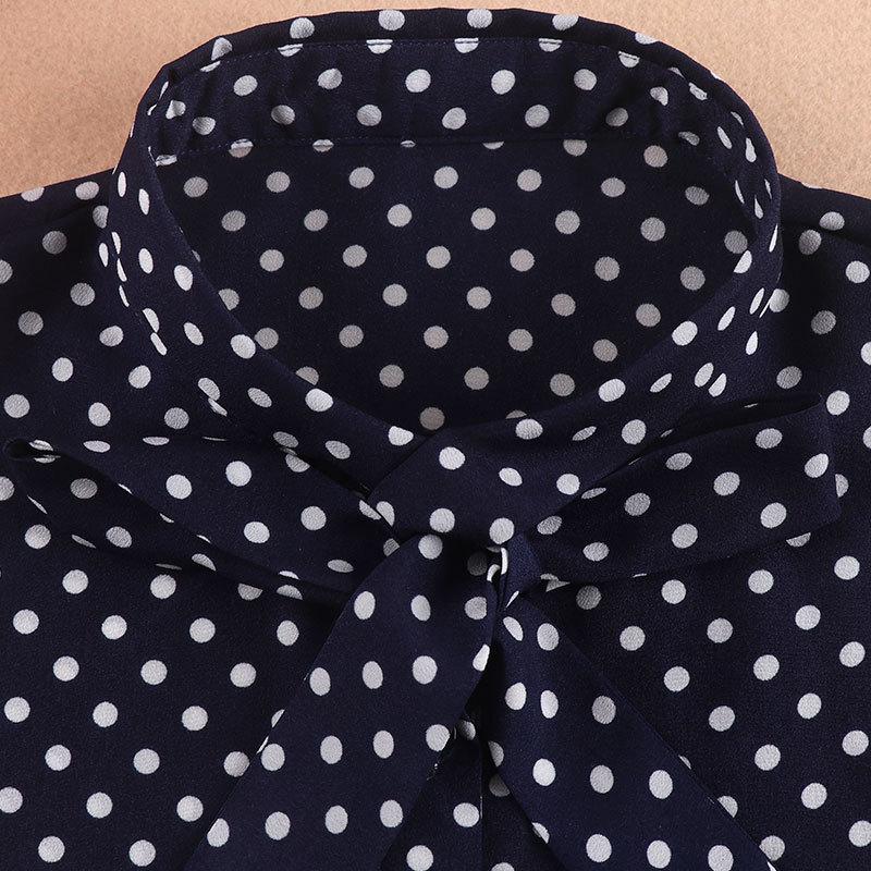 Fake Collar Shirt Versatile Ladies Polka Dot Bow Shirt Collar Sweater Decorative Collar Women