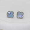 High Quality Titanium Steel Natural Mother-of-pearl Four-leaf Clover Earrings for Women 18K Fashion Premium Earrings