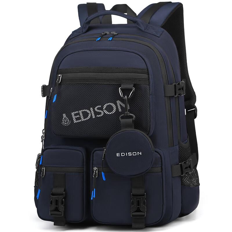 Edison High School Student Backpack with Spine Protection, Large Capacity Water-Resistant Shoulder