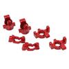RC Steering Group Assembly Set Aluminum Alloy RC Car Steering Assembly Kit for Traxxas Latrax Teton 1 18 Red