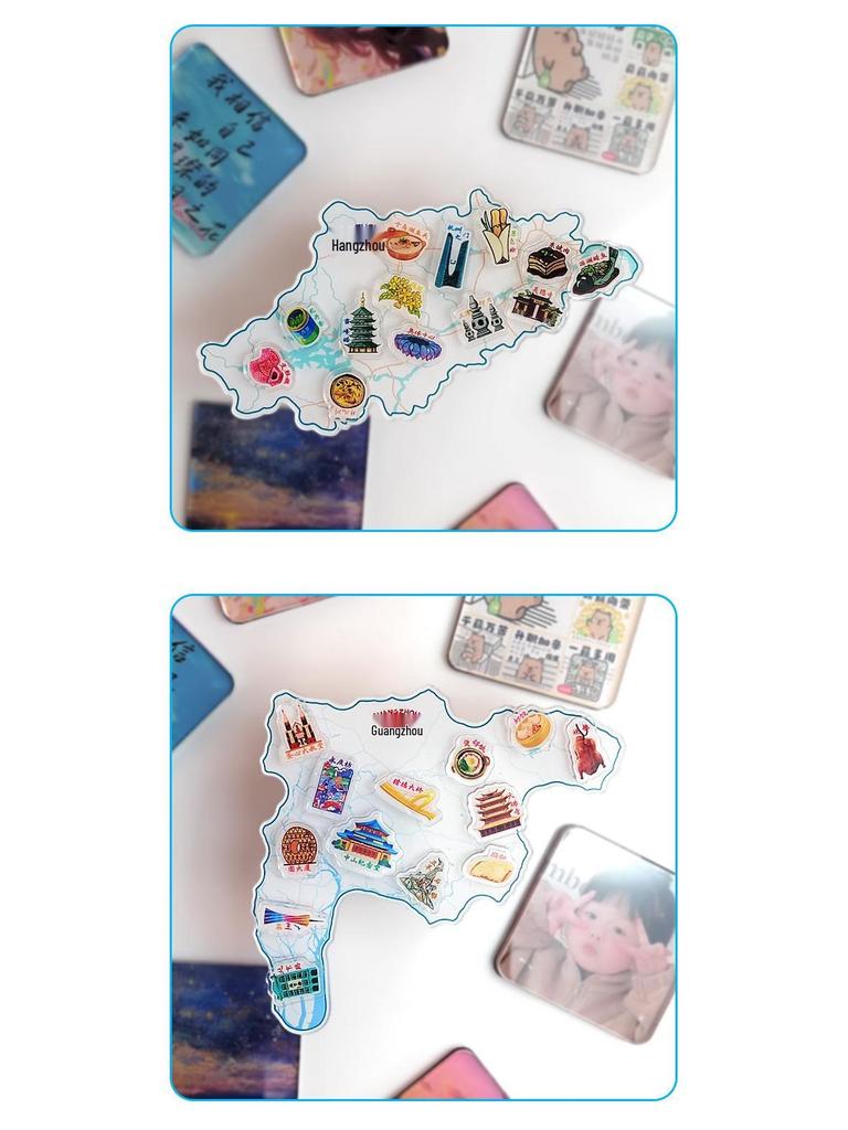 Benutzerdefinierter 3D Xi'an Stadt Acrylkarte Kühlschrankmagnet - Kulturelles & Kreatives Souvenir