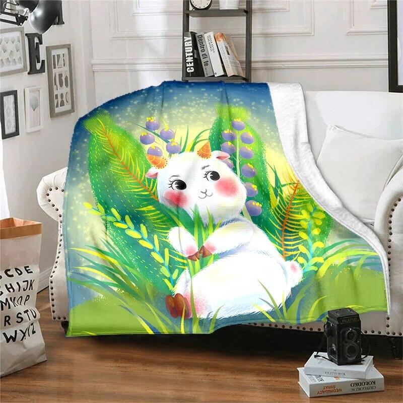 Twelve Chinese Zodiac Signs Pattern Printing Manta Sofa Bed Cover Soft  Blanket Plaid Soft Warm Flannel Throw Blankets Fans Gif