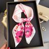 Art commuter style simulation silk printing silk scarf square scarf high-end shawl sunscreen neck small square scarf headscarf scarf