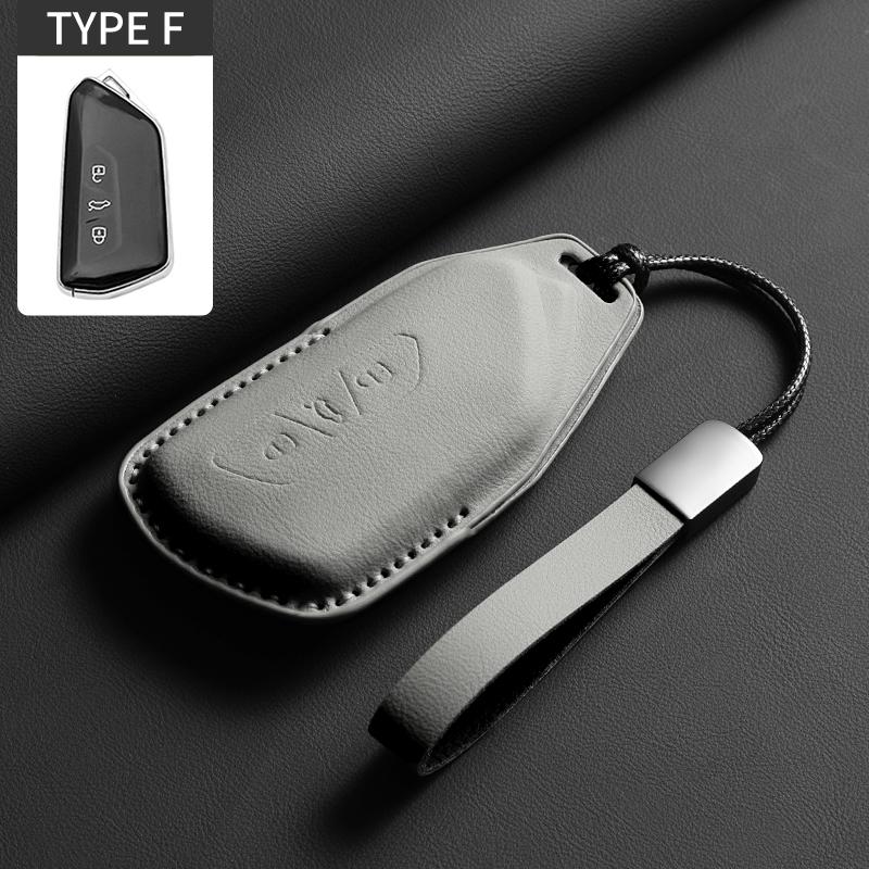 For VW Volkswagen ID.3 ID.4 CROZZ PASSAT Sagitar Tiguan L Teramont Golf GTI lamando Tavendor TALAGON Leather Car Key Case Cover