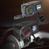 Doppel-USB-Motorrad Digitaler Wassertemperaturmesser Voltmeter + Thermometer Telefonladegerät