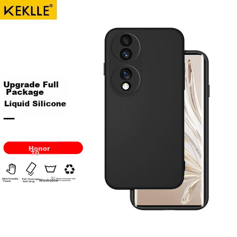 Phone Case for Honor 70, Cloud-Feel Silicone Lens Full Protection Shockproof Ultra-Thin Soft Case Elegant BlackUpgraded Cloud-Feel Silicone
