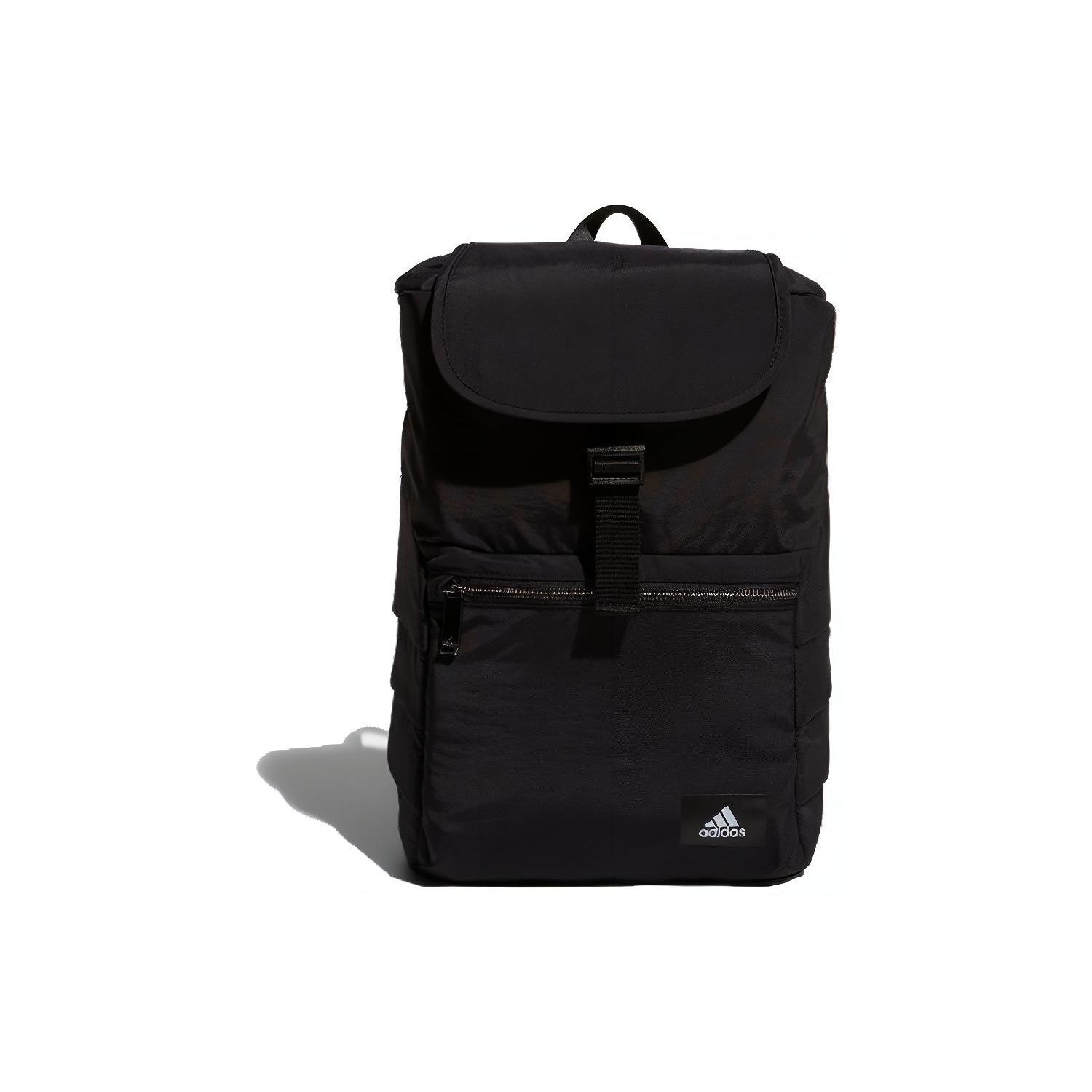 Adidas Sports Flip Cover Large Capacity Nylon Backpack Unisex Backpack Black FI7629 Black
