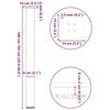 VidaXL Bar Table Legs 4 Pieces Black 100-102 Cm Steel 4012476