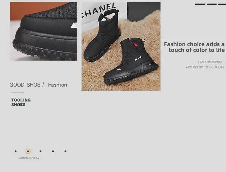 Pánské sněhule Oxford 2024 s plyšovou podšívkou - Nepromokavé venkovní vysoké boty.