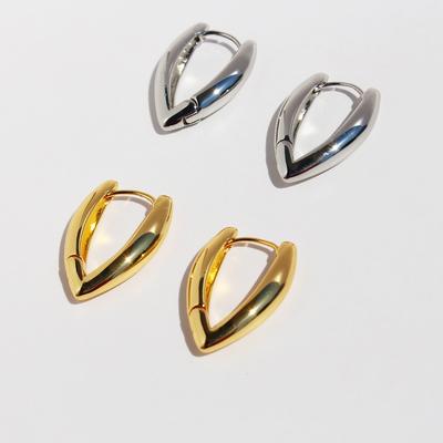 Fashionable Metal Wind V-Shaped Ear Buckle Geometric Design Wind Earrings Ear Jewelry 281