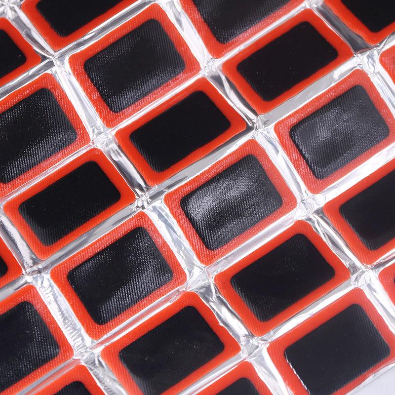 Fahrradreifen-Flicken, 96-teilig, quadratisch, Gummi, Fahrradschlauch, Punktionsflicken, MTB, Fahrradreifen-Reparaturset