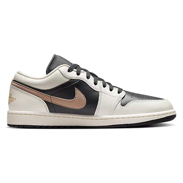 Jordan Air Jordan 1 Low top Vintage Basketball Shoes Men's White Black IH0649-021(Team181-)