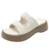 [Xiao Baiyun] thick-soled sandals for women in the summer of 2025, new one-word with muffin bottom heightening flat-soled slippers for women