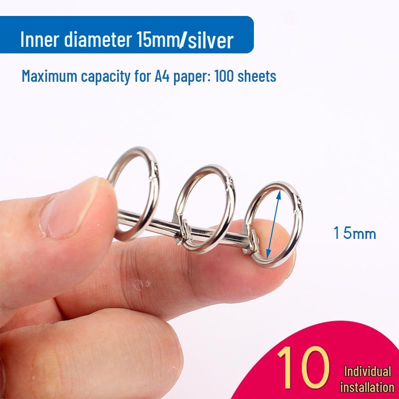 Six-Hole Metal Binder Rings - Multi-Hole Loose Leaf Binding Clip