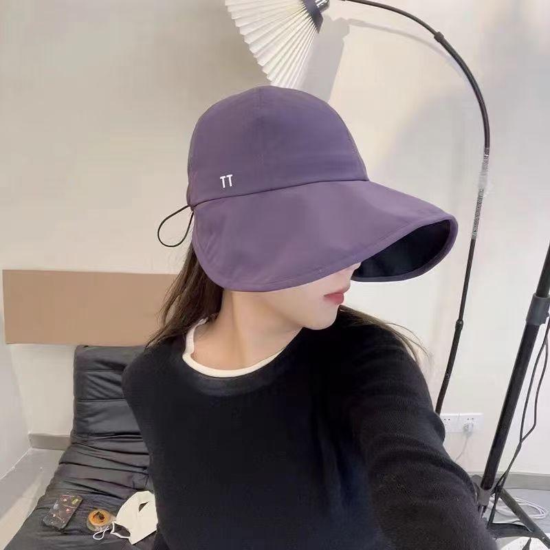 Cappello Protettivo Solare da Donna con Ampio Bordo Pieghevole in Poliestere Cappello Estivo da Sole