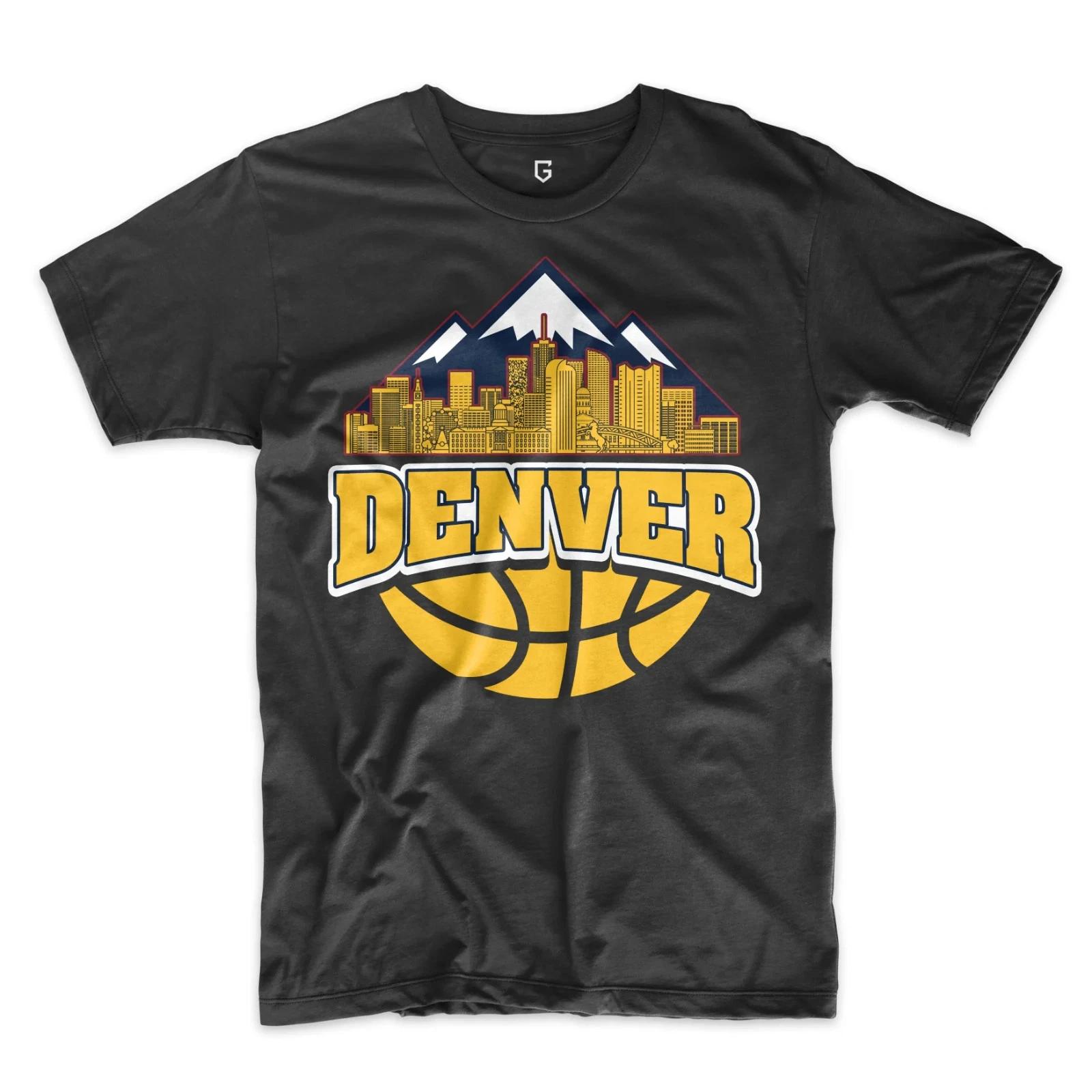 Denver Basketball Skyline Men s T-Shirt XXXXL