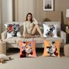 Female Painting Pillow Case Plush Fabric Soft Pillowcase Double Sided Print Sofa Cushion Cover Throw Pillow Cover