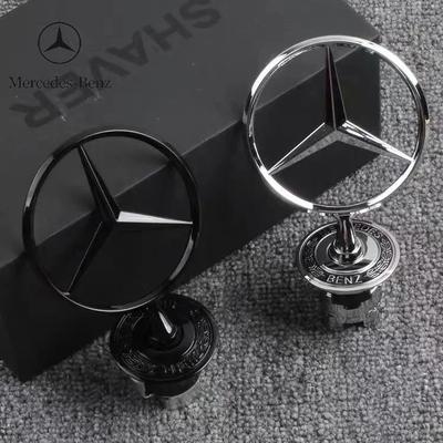 C200 E300 Hot 2026 Car Hood Front Chrome Logo Hood Marking Star Bonnet Badge For Mercedes Benz C E S Class W204 W212 W220 W210 W