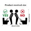 1 Pc Funny Bathroom Toilet Lid Decal, Removable Self-Adhesive Plastic Wall Sticker, Creative Toilet Seat Sign for Proper Use