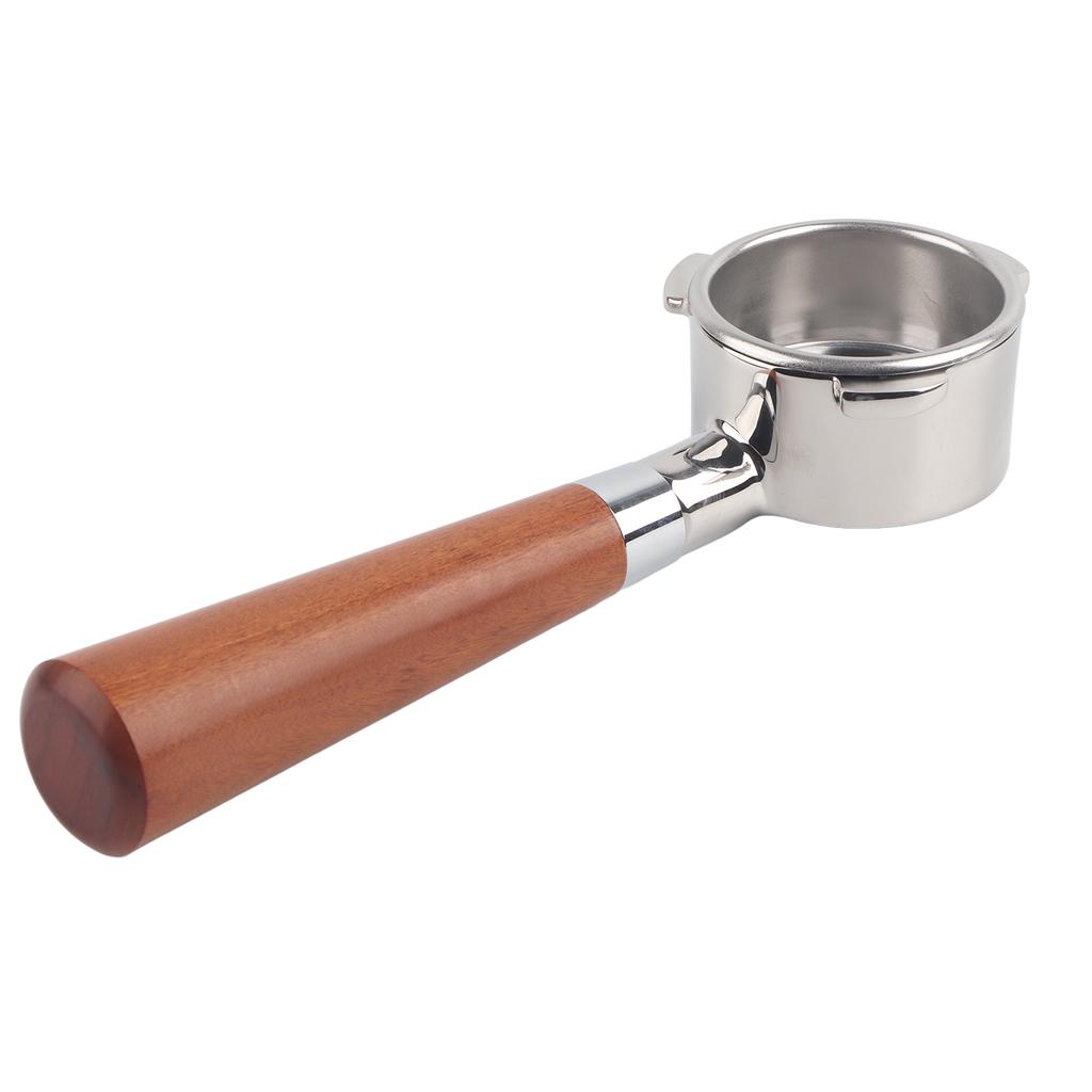 Kaffee Bodenloser Siebträger Handheld Edelstahl Bodenloser Filter für HaushaltPalisander