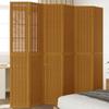 VidaXL Room Divider 6 Panels, Room Separator, Privacy Screen, Bedroom Living Room Screen, Brown Wood 358828