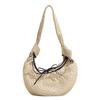 Beach Vacation Contrasting Mesh Bag, Cow Horn Bag, Women's Handbag, One Shoulder Crossbody, Hand Woven Bag, Fishing Net Armpit Bag