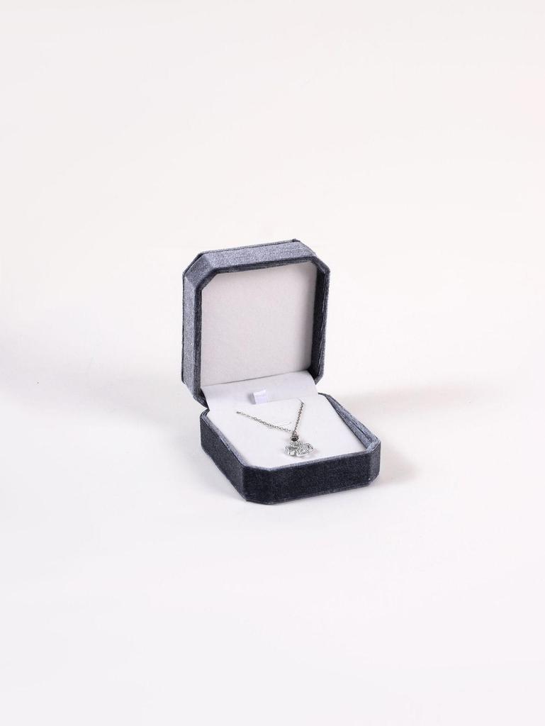 Elegante achteckige Schmuckschatulle aus Samt für Ringe, Armbänder, Halsketten und Anhänger