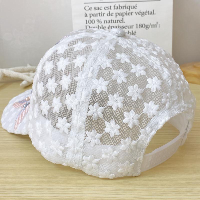 Fashion Baseball Cap Women's Summer Thin Mesh Breathable Lace Cap Sun Hat