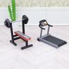 1 Stück Mini DIY Puppenhaus Laufband Dekoration Gewichtheben Bett Liegende Hantelstange Modell 1:12 Puppenhaus Fitnessgeräte