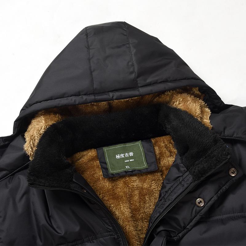 Männer Winter Marke Dicke Winddicht Warme Fleece Jacke Parkas Mantel Männer Neue Herbst Pelz Kragen Abnehmbare Hut Parkas Jacken Männer