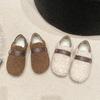 Autumn and Winter Women's Shoes Plus Velvet Casual Flat Cotton Shoes Round Toe Cotton Slippers