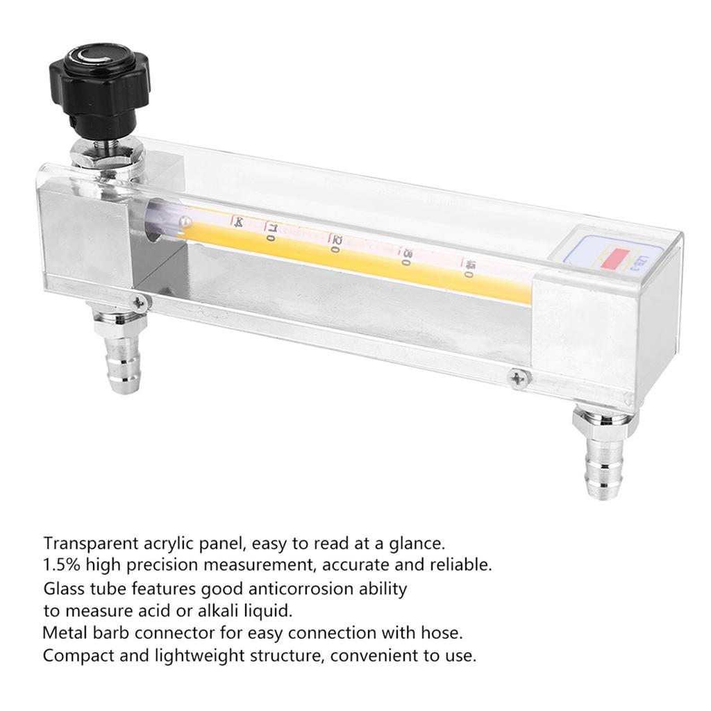 High Precision Flowmeter LZB-3 LZB-3 Glass Tube Liquid Flowmeter Water  Meter for Acid & Alkaline Liquid Water Flowmeter