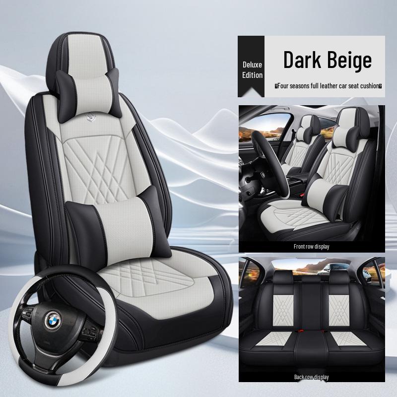 Accord & Emgrand L All-Leather Full Coverage Car Seat Cushion - Universal Four Seasons, 6th To 9th Gen