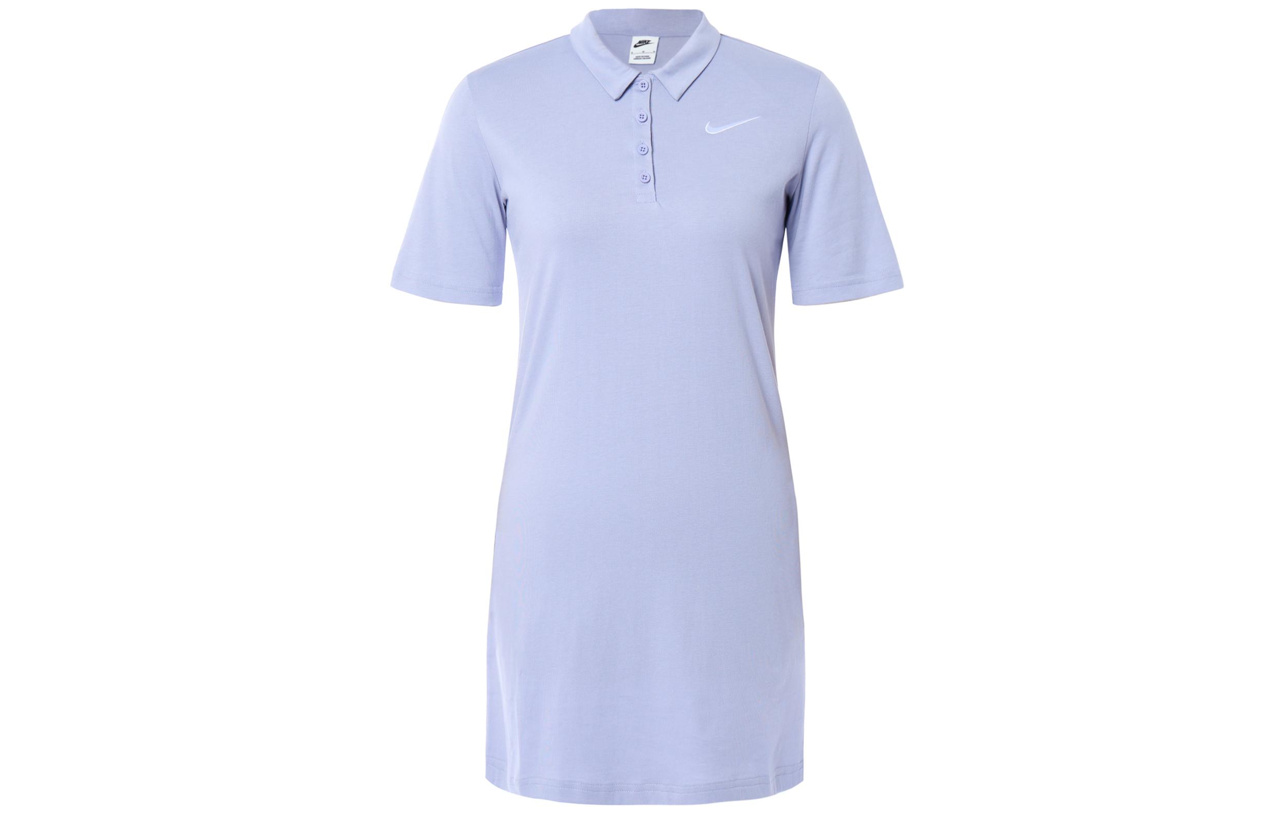 Nike Sportswear Short Sleeved Dress Women s Mist Gray Blue FN3708-513 XS