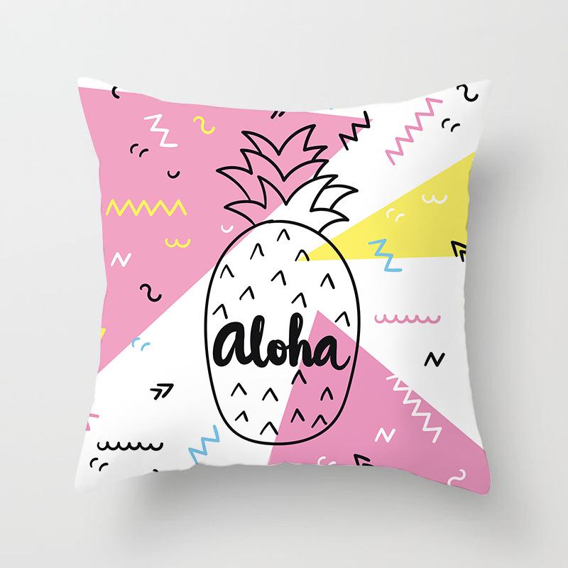 Ins Home Cartoon Plant Digital Printing Car Pillow Cushion