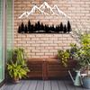 Metal Mountain Forest Art: 2-Piece Decorative Wall Set for Living Room