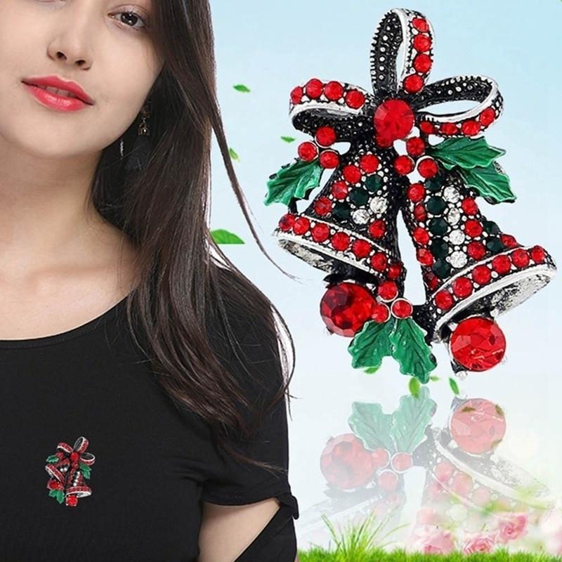 Haine de Crăciun Accesorii Costum Ac Pin Cadou Creativ Fundă Corsaj de Înaltă Calitate Broșe Retro cu Clopoței Broșe de Zi