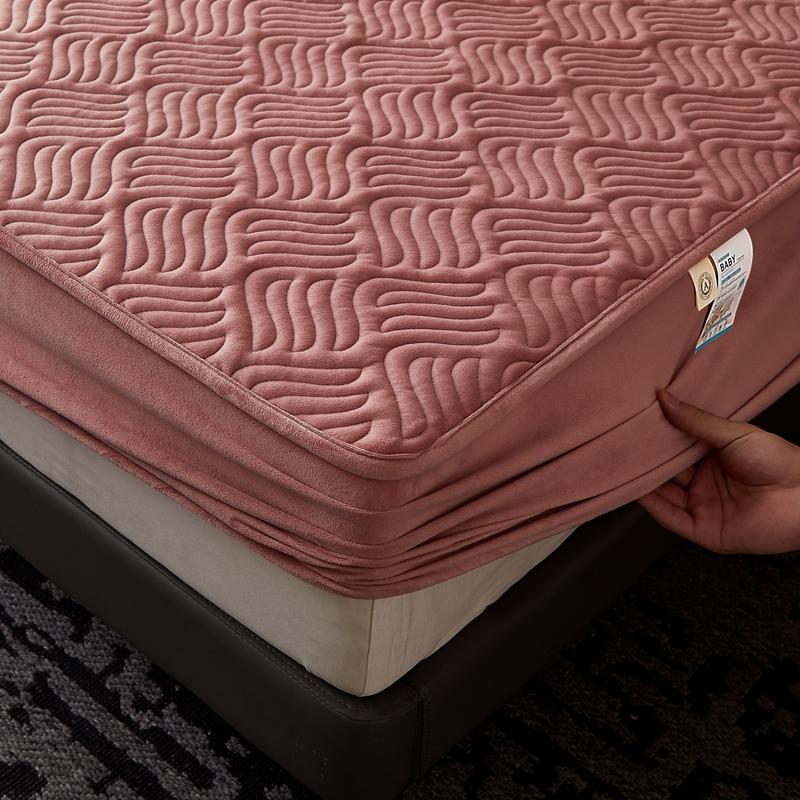 Luksusowy Krótki Plusz Zagęszczony Pikowany Pokrowiec na Materac Rozmiar Queen Ciepły Miękki Dziecięcy Aksamit Pikowanie Narzuta na Łóżko Nie Zawiera Poszewki na Poduszkę