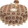 Simhomsen Vintage Burgundy Lace Tablecloth Embroidered Round 54 Inch