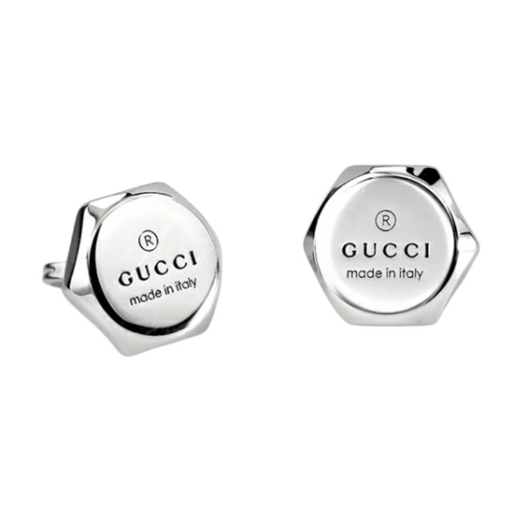 Gucci Markenlogo Graviert 925 Silber Ohrringe Unisex Ohrringe 779171-J8400-8106