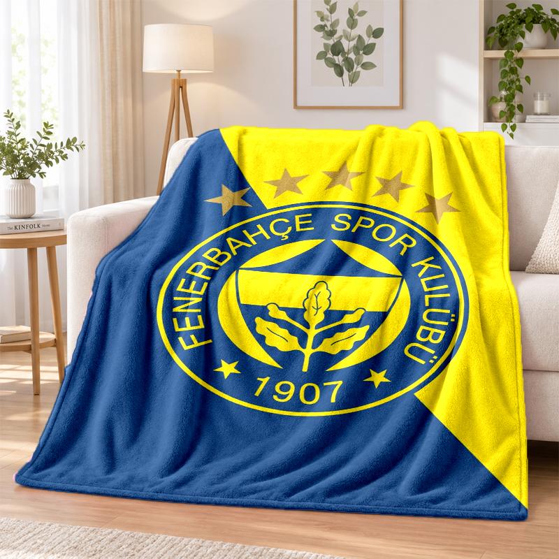 Fenerbahçe FC Printed Flannel Blanket Warm Comfort Bed Throw For Indoor Home Decoration
