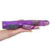 New 12 Modes Jelly Vibration Rotation Rabbit Telescopic Dildo G Spot Vibrator Massager Sexy Wand Swirling Beads and Vibrating Swan Sex Toys for Woman