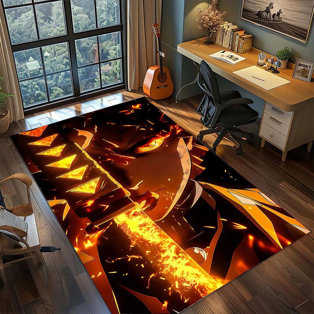 Demon Slayer Corps Carpet for Living Room Bedroom Home Decor Cool Movie Mat Play Floor Mat