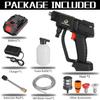 30Bar 88VF High Pressure Cordless Spray Guns Car Washer Cleaner Nozzle Form Machine 5M Hose +1/2pc 88V Battery 1000W AC 100-240V