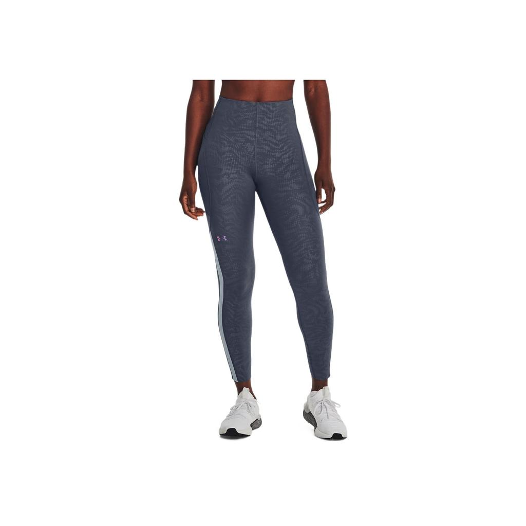 Under Armour SS23 Textured Compression Workout Leggings Women leggings Storm-Gray 1377060-044